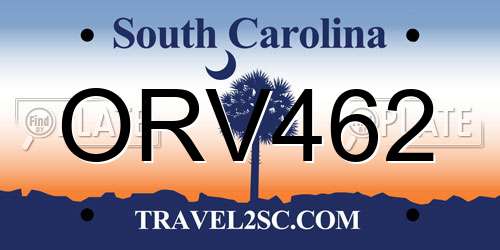 ORV462 South Carolina License Plate