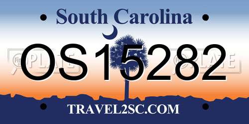 OS15282 South Carolina License Plate