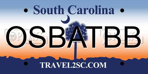OSBATBB South Carolina License Plate