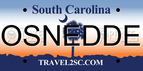 OSNEDDE South Carolina License Plate
