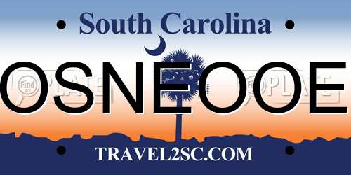 OSNEOOE South Carolina License Plate