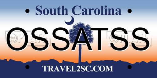 OSSATSS South Carolina License Plate