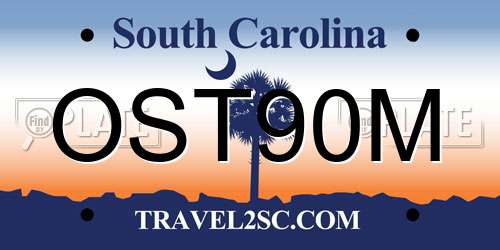 OST90M South Carolina License Plate