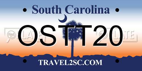 OSTT20 South Carolina License Plate