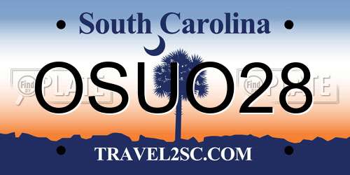 OSUO28 South Carolina License Plate