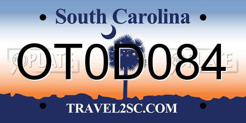 OT0D084 South Carolina License Plate