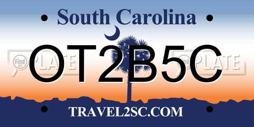 OT2B5C South Carolina License Plate