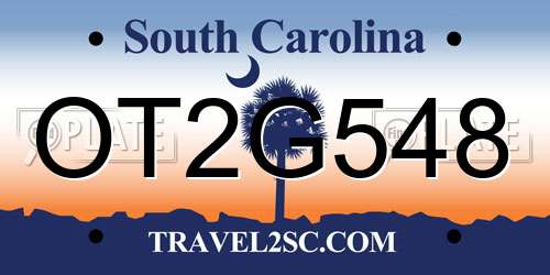 OT2G548 South Carolina License Plate