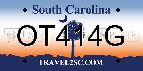 OT414G South Carolina License Plate