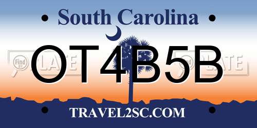 OT4B5B South Carolina License Plate