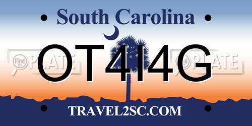 OT4I4G South Carolina License Plate