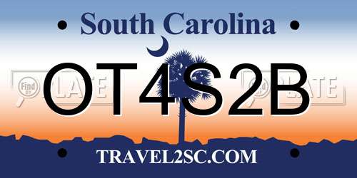 OT4S2B South Carolina License Plate