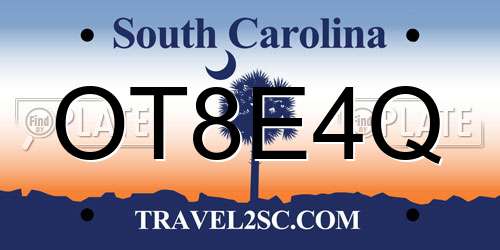 OT8E4Q South Carolina License Plate