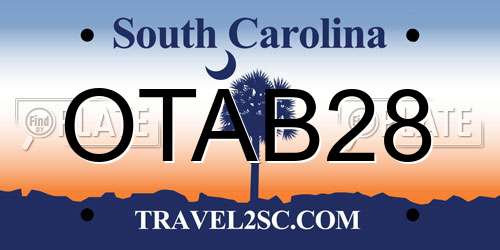 OTAB28 South Carolina License Plate