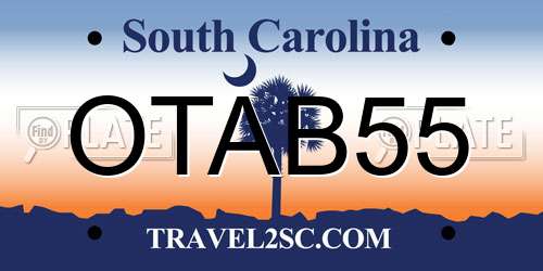 OTAB55 South Carolina License Plate
