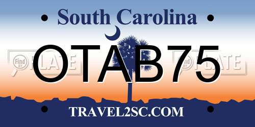 OTAB75 South Carolina License Plate