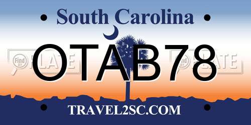 OTAB78 South Carolina License Plate