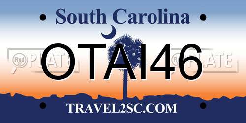 OTAI46 South Carolina License Plate