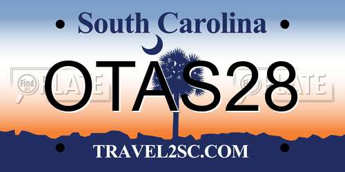 OTAS28 South Carolina License Plate