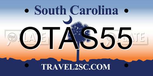 OTAS55 South Carolina License Plate