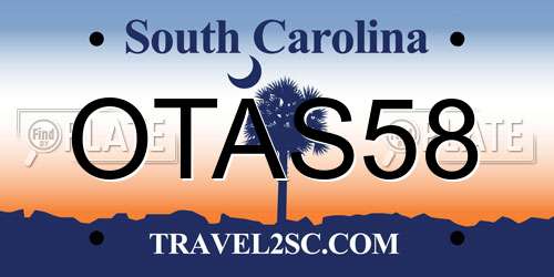 OTAS58 South Carolina License Plate