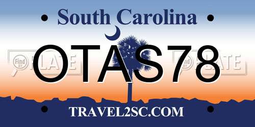OTAS78 South Carolina License Plate