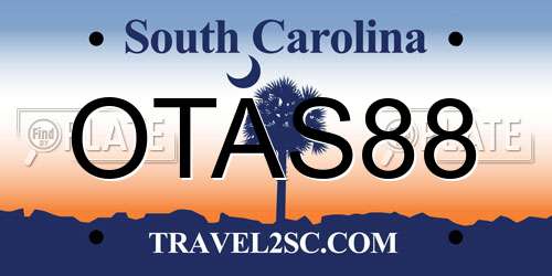 OTAS88 South Carolina License Plate