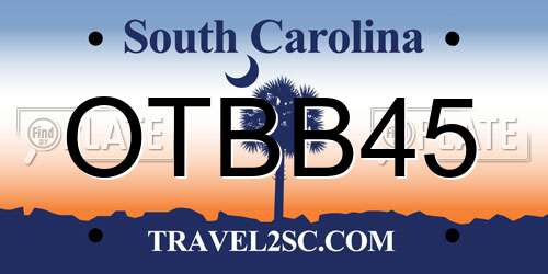 OTBB45 South Carolina License Plate