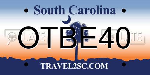 OTBE40 South Carolina License Plate