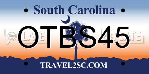 OTBS45 South Carolina License Plate
