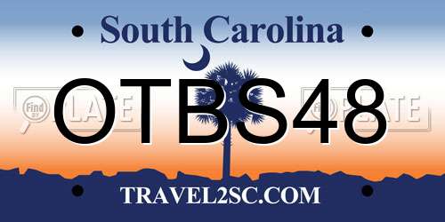OTBS48 South Carolina License Plate