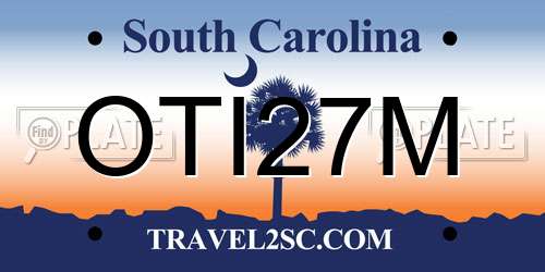 OTI27M South Carolina License Plate