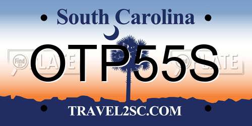 OTP55S South Carolina License Plate