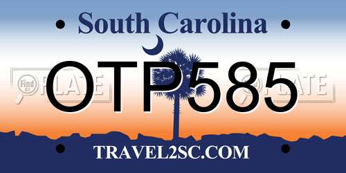 OTP585 South Carolina License Plate