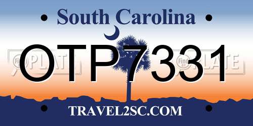 OTP7331 South Carolina License Plate