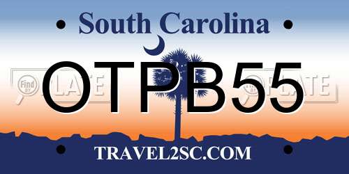 OTPB55 South Carolina License Plate