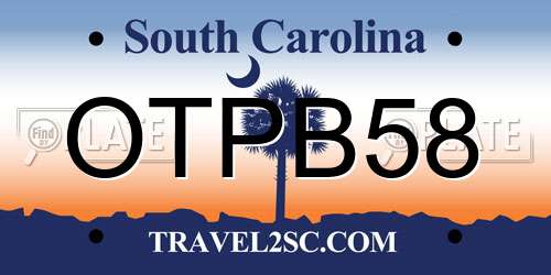 OTPB58 South Carolina License Plate