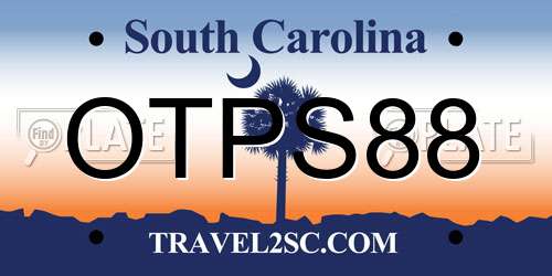 OTPS88 South Carolina License Plate
