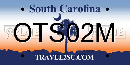 OTS02M South Carolina License Plate