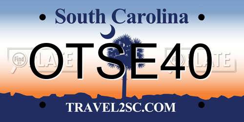 OTSE40 South Carolina License Plate