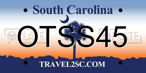 OTSS45 South Carolina License Plate