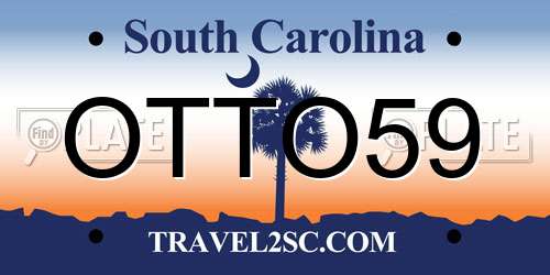 OTTO59 South Carolina License Plate
