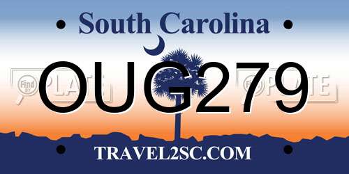 OUG279 South Carolina License Plate