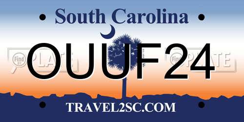 OUUF24 South Carolina License Plate