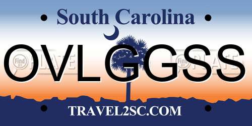 OVLGGSS South Carolina License Plate