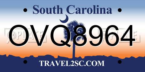 OVQ8964 South Carolina License Plate