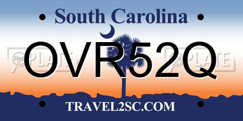 OVR52Q South Carolina License Plate