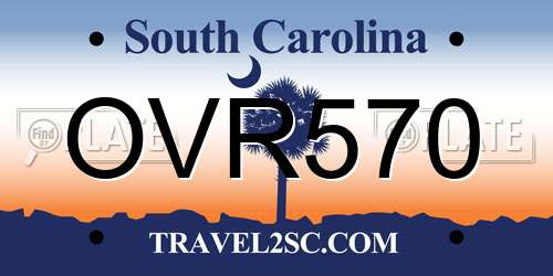 OVR570 South Carolina License Plate