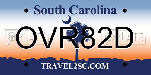 OVR82D South Carolina License Plate