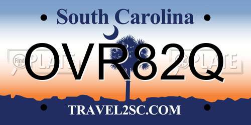 OVR82Q South Carolina License Plate